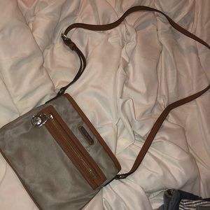 Grey MK crossbody purse